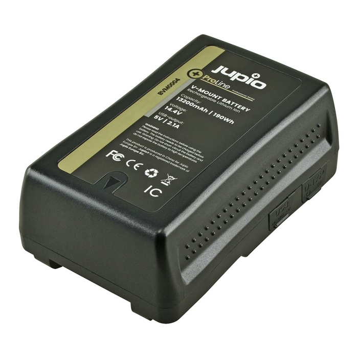 Jupio *ProLine* V-Mount baterie, LED indikátor, 14.4V 13200mAh (190Wh), D-Tap a USB, 5V DC Output