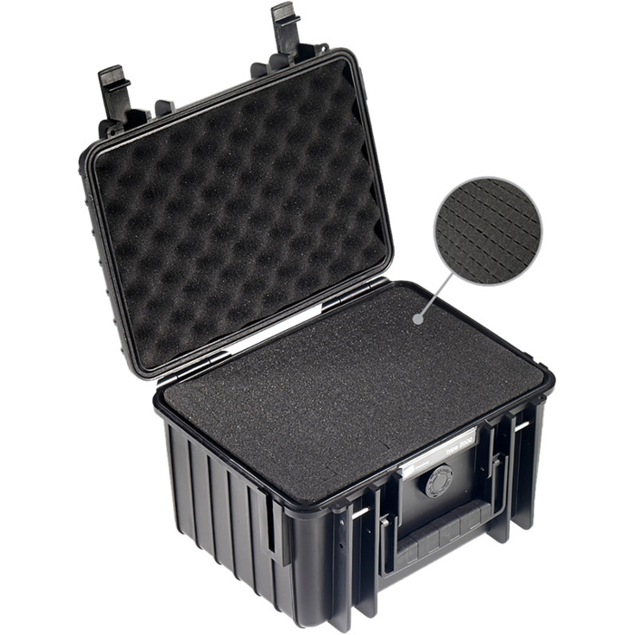 BW Outdoor Cases Type 2000 / Black (pre-cut foam) (Černá)