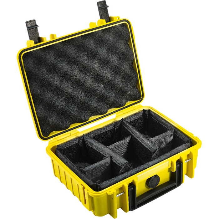 BW Outdoor Cases Type 1000 / Yellow (divider system) (Žlutá - divider system)
