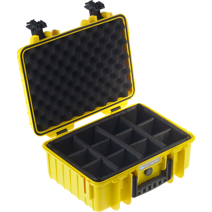 BW Outdoor Cases Type 4000 / Yellow (divider system) (Žlutá - divider system)