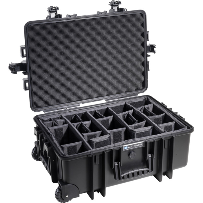 BW Outdoor Cases Type 6700 / Black (divider system) (Černá)