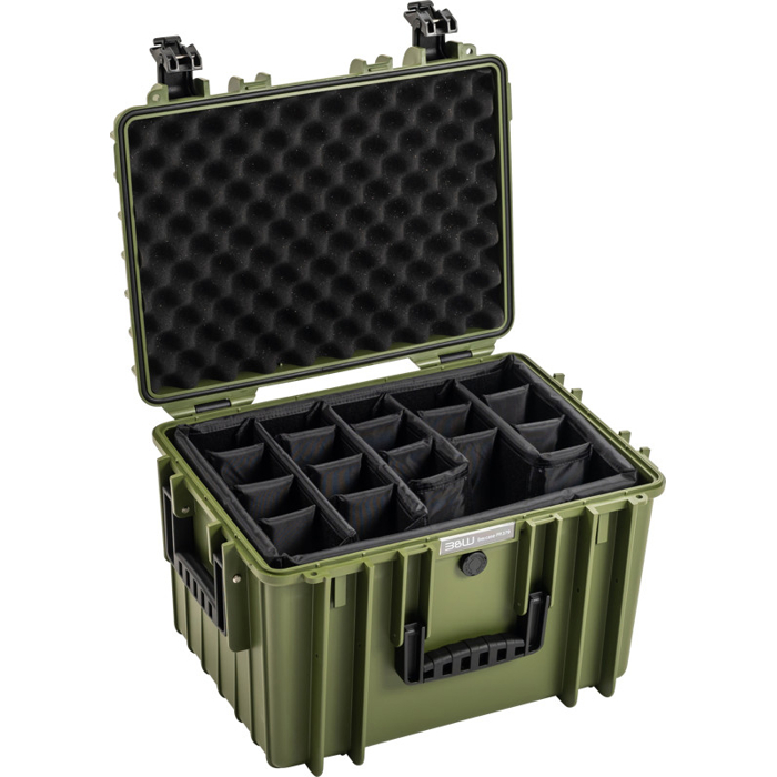 BW Outdoor Cases Type 5500 / Bronze green (divider system) (Zelená)