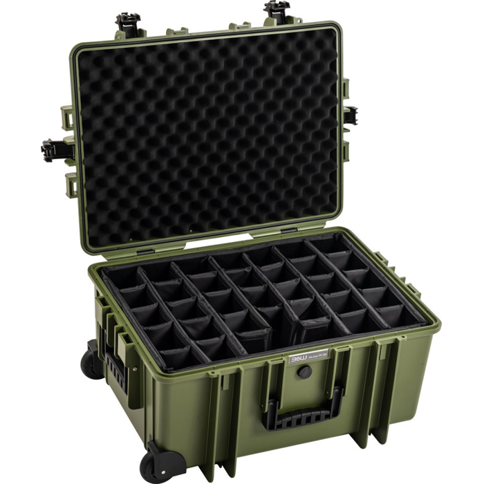 BW Outdoor Cases Type 6800 / Bronze green (divider system) (Zelená)