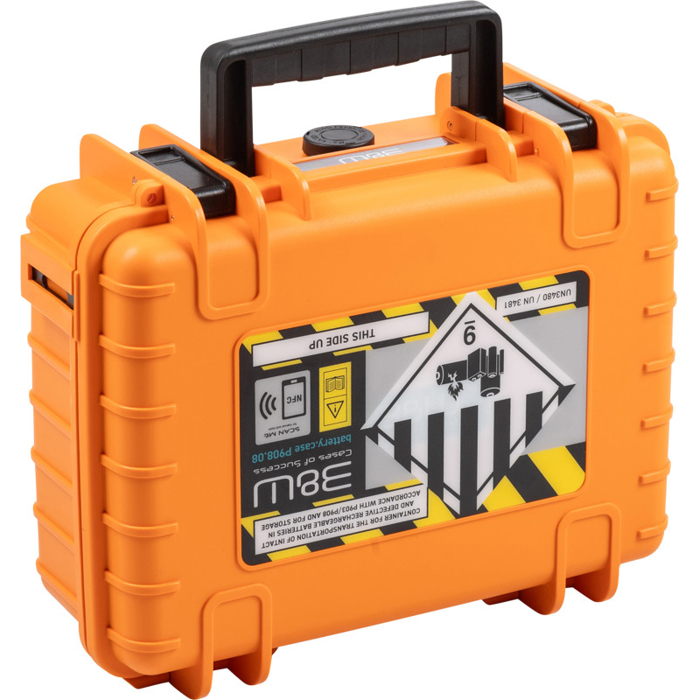 BW Outdoor Battery.case P908.08. Transport & storage of defective lithium batteries, orange