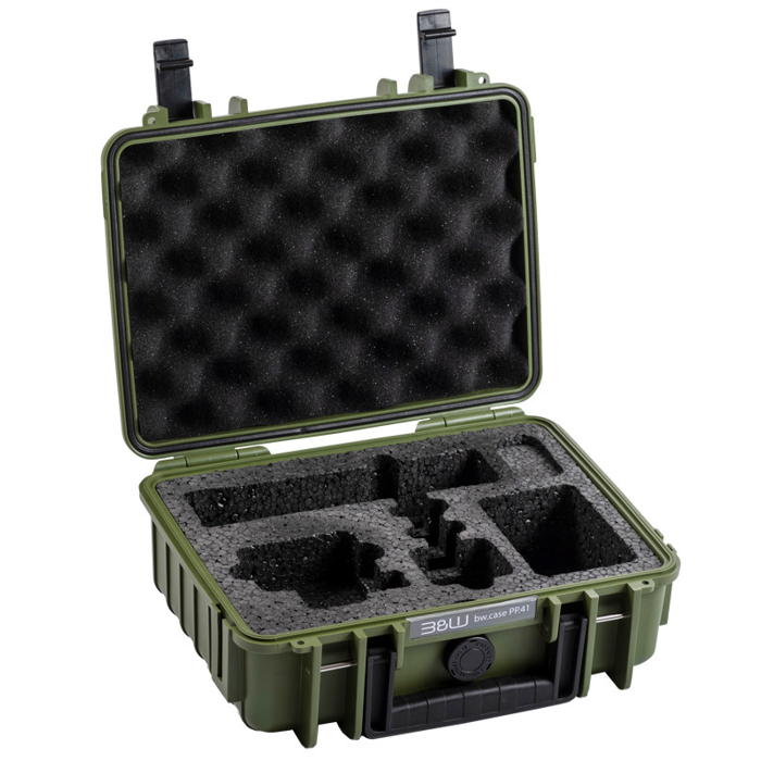 BW Outdoor Action Case Type PP.41 I for GoPro HERO 13AP (fits GoPro 9-13AP), bronze green (Zelená)