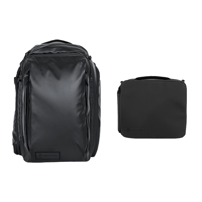WANDRD Transit 45L Travel Backpack Black Essential+ Bundle (Černá s vložkou)