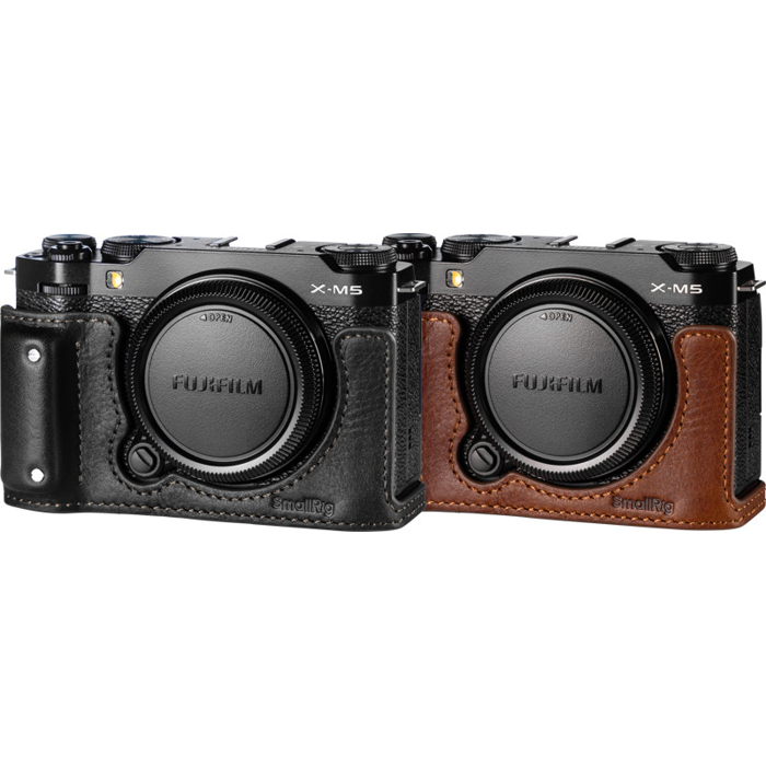 SmallRig 4880 Camera Leather Half Case Kit for FUJIFILM X-M5 Brown (Hnědá)