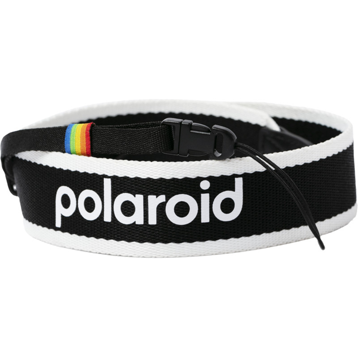 Polaroid Camera Strap Flat Black & White (Černá)