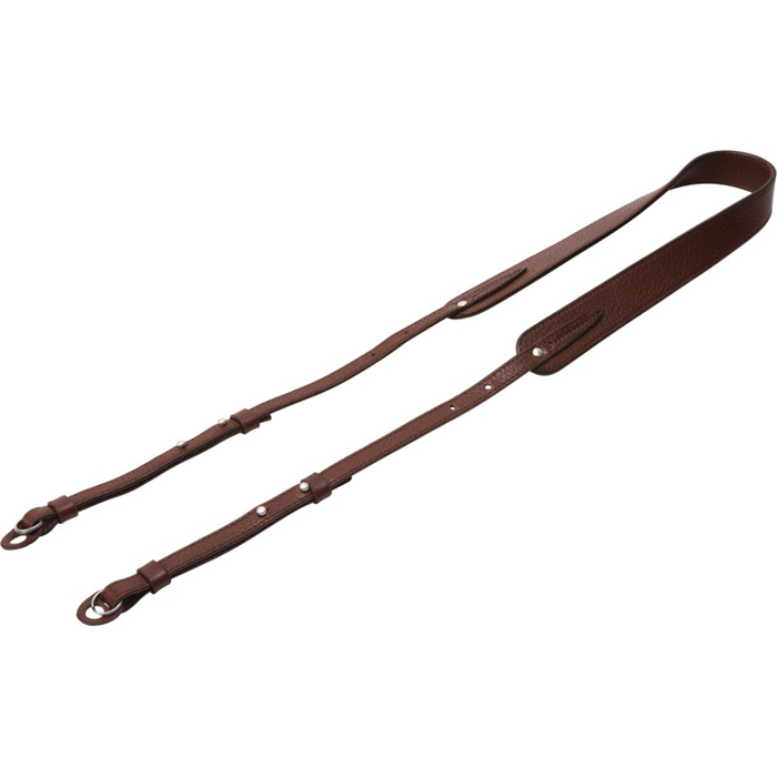 Artisan & Artist  ACAM-284  Three-length Adjust. Italian Leather Strap (w/Ring/Eyelets) Dark Brown (Hnědá)
