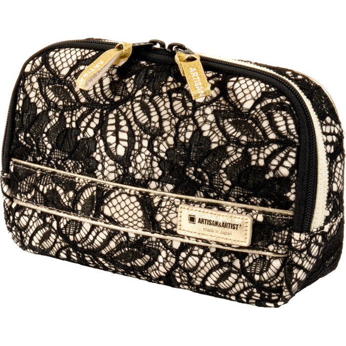 Artisan & Artist I Classic Monotone - Slope Shape Pouch (Béžová,Černá)