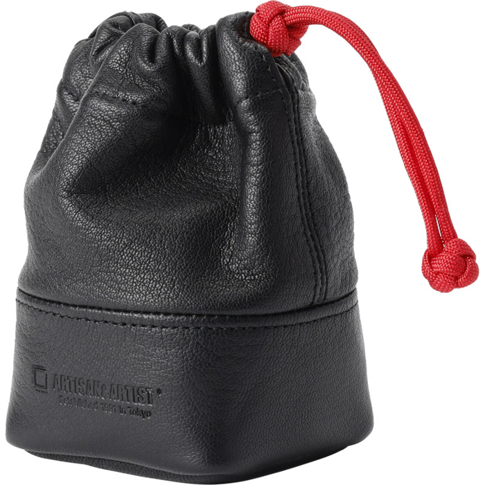 Artisan & Artist  ACAM-LPL120  Full Leather Lens Pouch (S) Black (S)