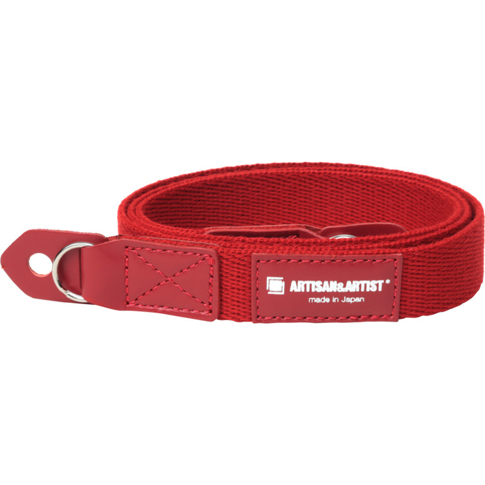 Artisan & Artist  ACAM-102  Slim Cloth Strap (w/Ring-type/Eyelets) Red (Červená)