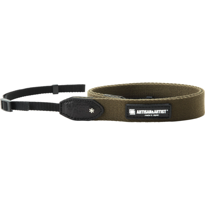 Artisan & Artist  ACAM-110A  Slim Cloth Strap, 25mm (w/Tape-type) Khaki (Zelená)