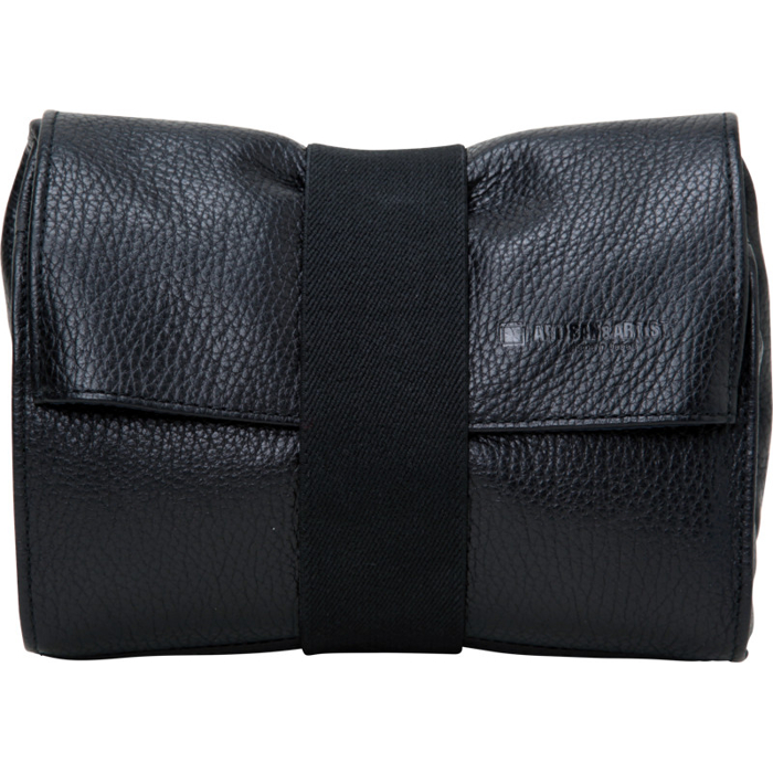 Artisan & Artist  ACAM-78  Leather Pouch in Kipskin Leather (L) Black