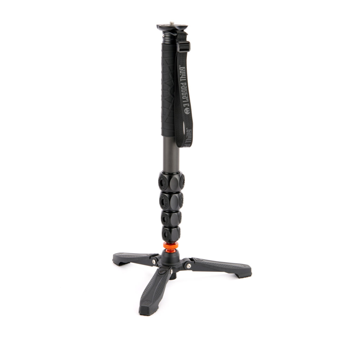 3 Legged Thing Legends Alana Carbon Fibre Travel Friendly Monopod with Docz foot stabiliser   Darkness