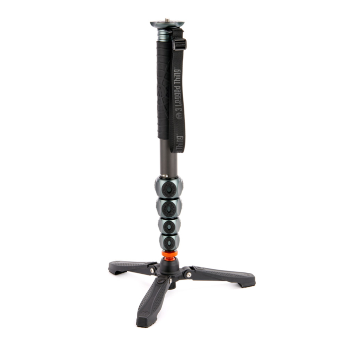3 legged thing Legends Alana Carbon Fibre Travel Friendly Monopod with Docz foot stabiliser   Metallic Slate Grey