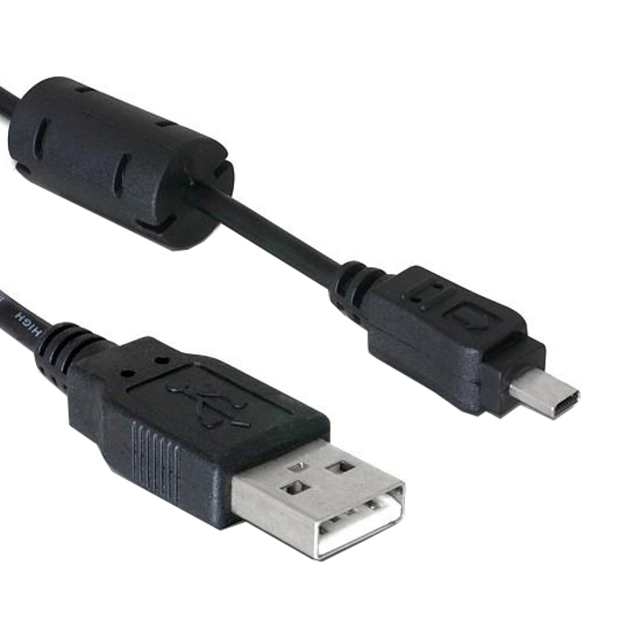 Caruba USB 2.0  A Male   Mini Male 8 pin (UC E6 voor Nikon)  1 meter