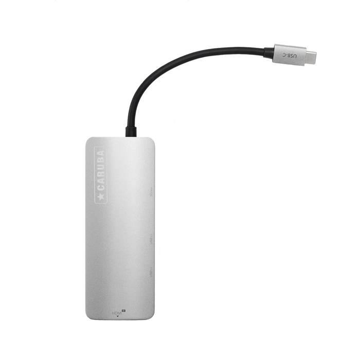 Caruba Premium 6 in 1 Slim USB C Hub Space Grijs