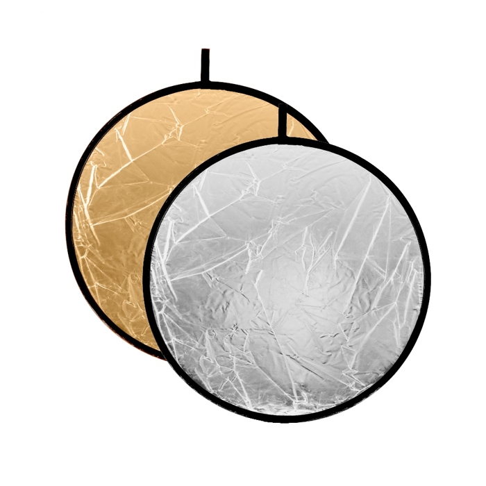 Caruba Reflectiescherm 2 in 1 Goud & Zilver   80cm