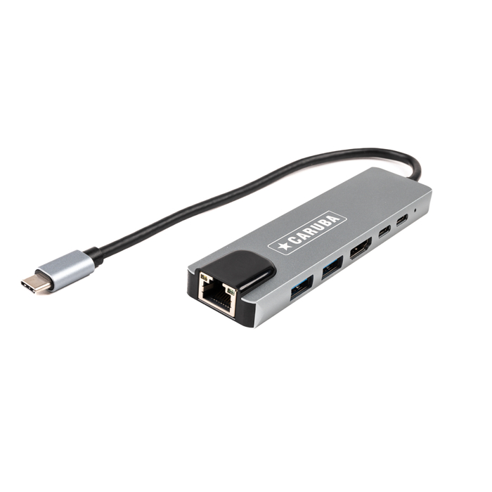 Caruba 6 in 1 USB C Hub met Ethernet