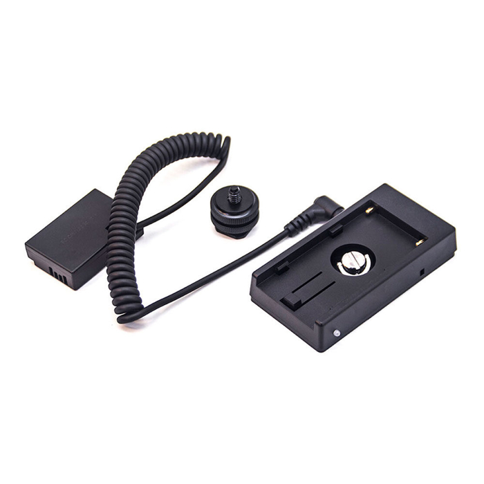 Caruba Canon LP E17 (DR E18) Dummy Batterij + F970 Batterijhuls (veer kabel)