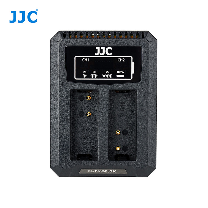 JJC Panasonic DCH BLG10 USB Dual Battery Charger (DMW BLG10/DMW BLE9, Leica BP DC15)