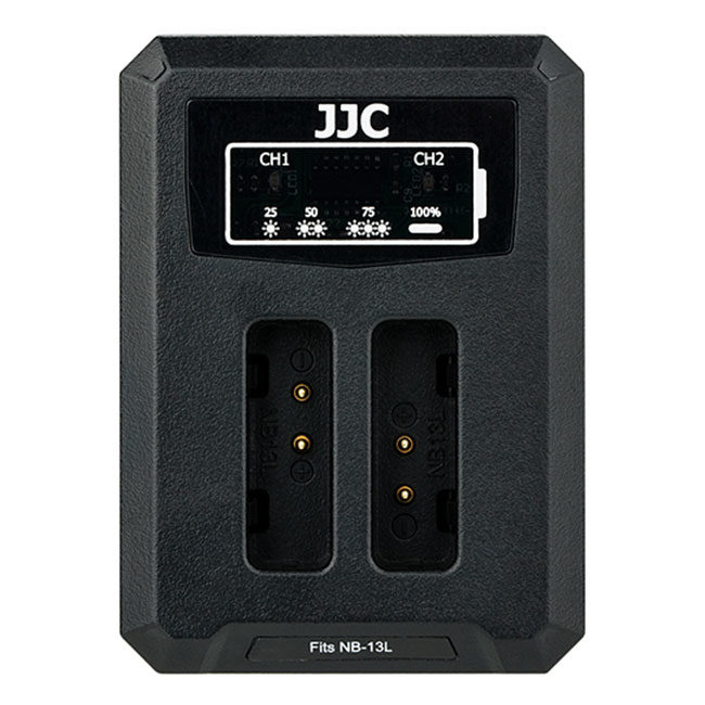 JJC Canon DCH NB13L USB Dual BatteryCharger (voor Canon NB 13L)