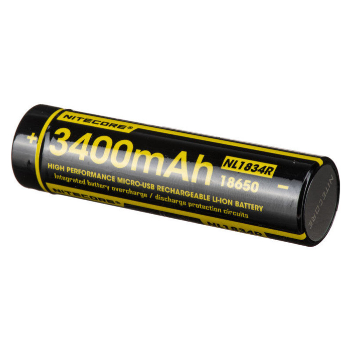 Nitecore NL1834R Li ion 3400mAh 3.6v + Micro USB 18650