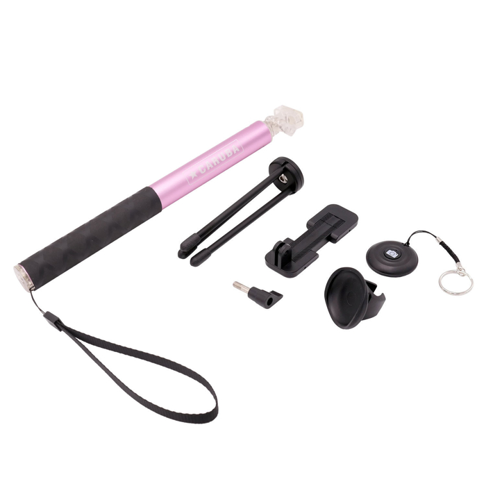 Caruba Selfie Stick Large Bluetooth   Roze