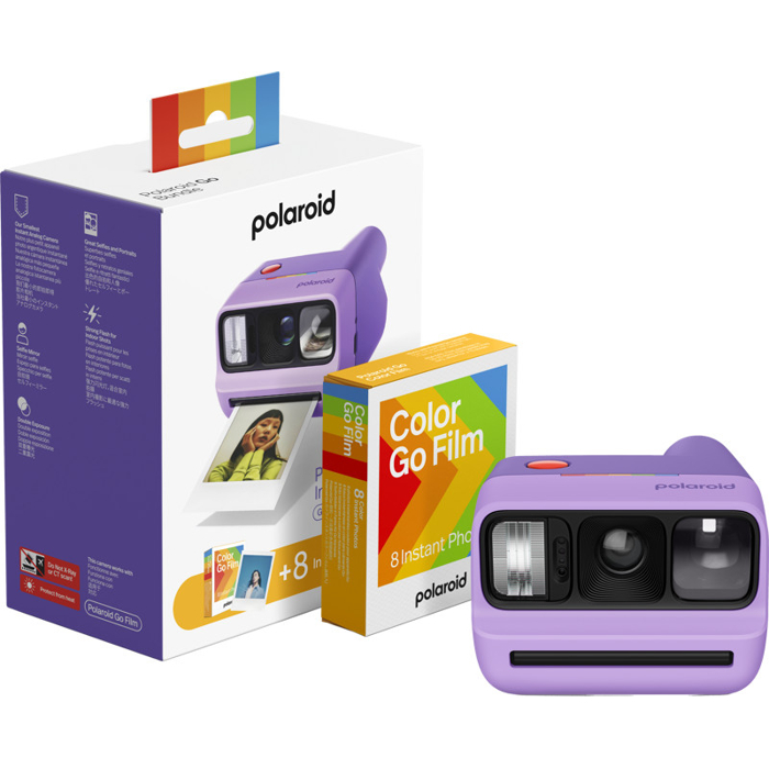 Polaroid Go Gen 3 Purple + Color Film Bundle (8 Photos)