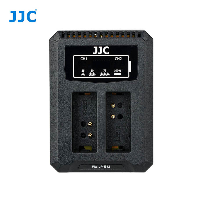 JJC Canon DCH LPE12 USB Dual BatteryCharger (voor Canon LP E12)