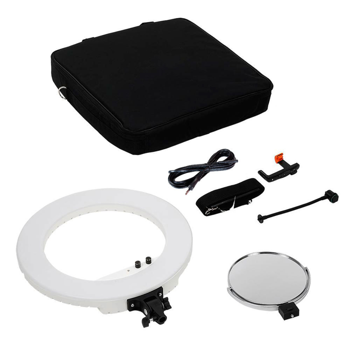 Caruba Round Vlogger 18 inch LED Set PRO met Tas   Wit