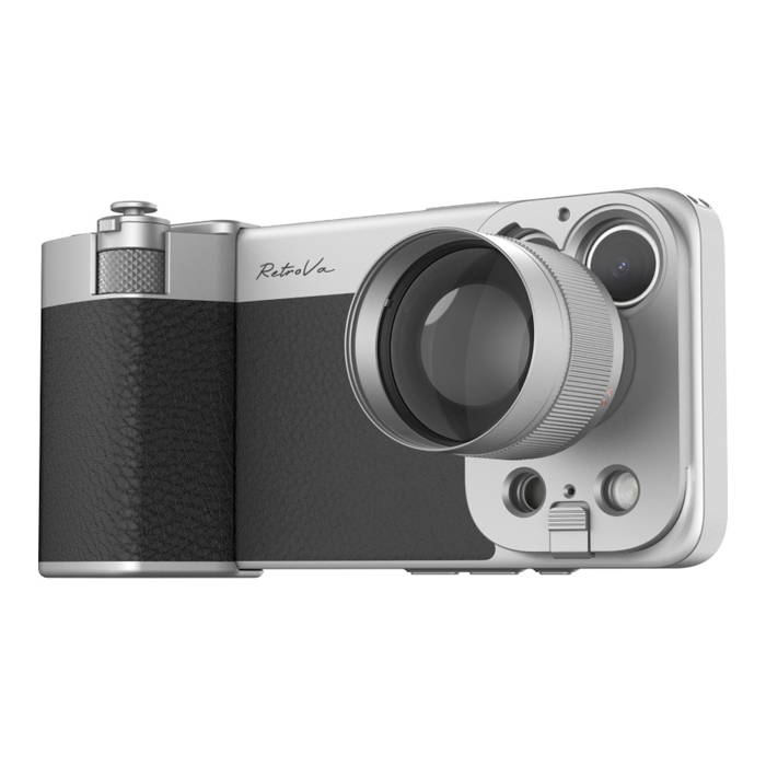 PGYTECH RetroVa 2X Telephoto Grip Kit (Graphite Black iPhone 17/18 Pro Max)
