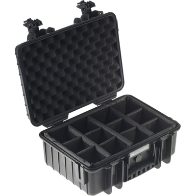 BW Outdoor Cases Type 4000 / Black (divider system) (Černá)