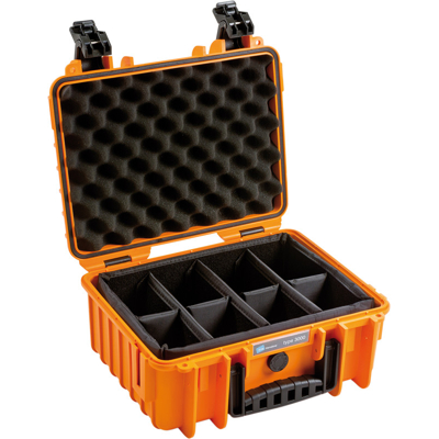 BW Outdoor Cases Type 3000 / Orange (divider system) (Oranžová)