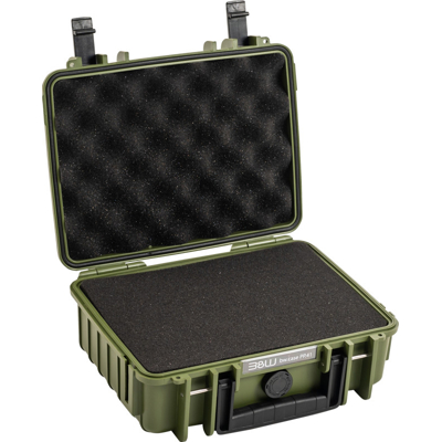 BW Outdoor Cases Type 1000 / Bronze green (pre-cut foam) (Zelená)