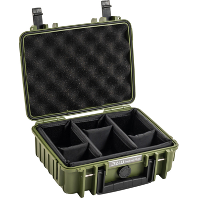 BW Outdoor Cases Type 1000 / Bronze green (divider system) (Zelená)