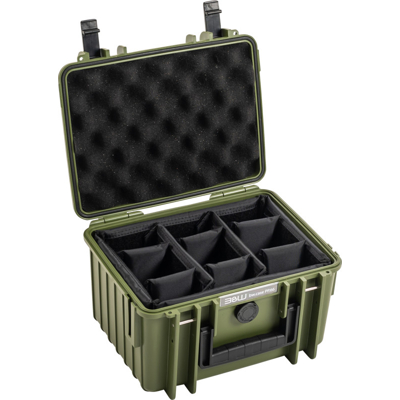 BW Outdoor Cases Type 2000 / Bronze green (divider system) (Zelená)