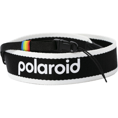 Polaroid Camera Strap Flat Black &amp; White (Černá,Bílá)