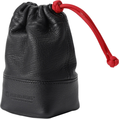 Artisan & Artist ACAM-LPL140 Full Leather Lens Pouch (M) Black