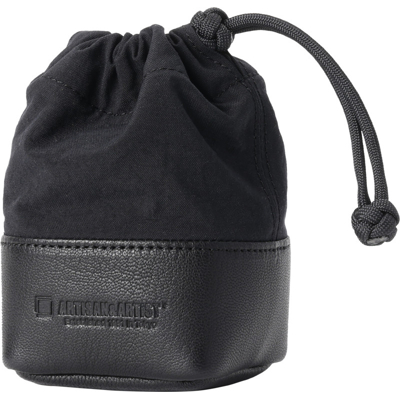 Artisan & Artist ACAM-LP120 Fabric and Leather Lens Pouch (S) Black