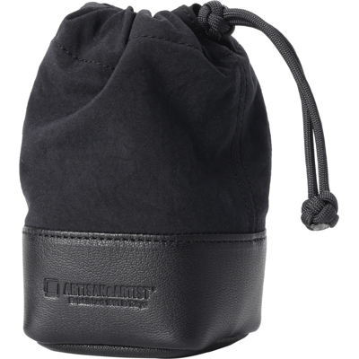 Artisan & Artist ACAM-LP140 Fabric and Leather Lens Pouch (M) Black