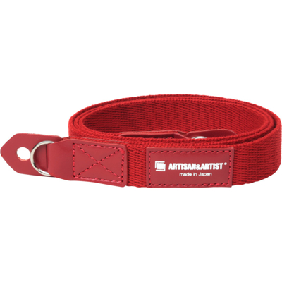 Artisan &amp; Artist  ACAM-102  Slim Cloth Strap (w/Ring-type/Eyelets) Red (Červen...
