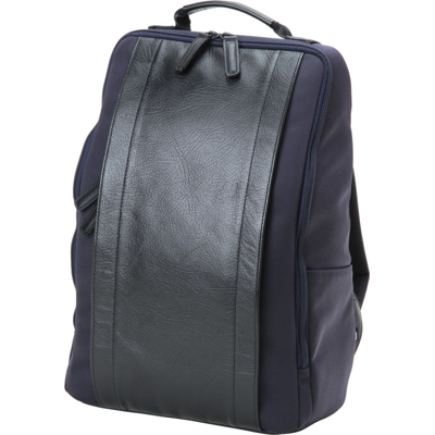 Artisan &amp; Artist  RR4-06C  Leather Panel Backpack, Navy