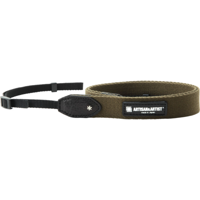 Artisan &amp; Artist  ACAM-110A  Slim Cloth Strap, 25mm (w/Tape-type) Khaki (Zelen...
