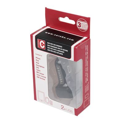 Caruba Duo USB Auto Lader 4.8 amp Zwart