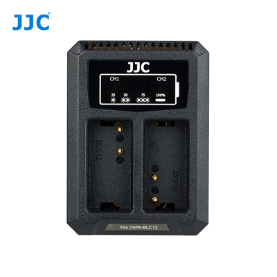JJC Panasonic DCH BLC12 USB Dual Battery Charger (DMW BLC12, Sigma BP 51, Leic...