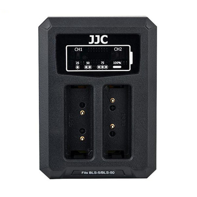 JJC Olympus DCH BLS5 USB Dual Battery Charger (voor Olympus BLS 1/BLS 5/BLS 50)