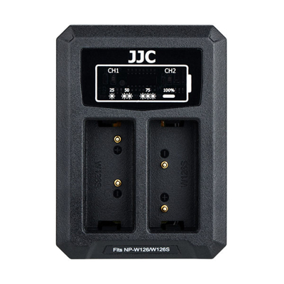 JJC Fuji DCH NPW126 USB Dual Battery Charger (voor Fuji NP W126 accu)