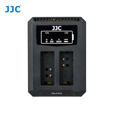 JJC Canon DCH LPE12 USB Dual BatteryCharger (voor Canon LP E12)